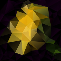 Black yellow abstract polygon triangular pattern vector