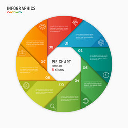 Circle Chart Infographic Template - Data Visualiza vector image