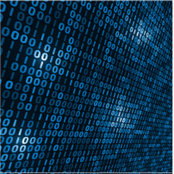 binary computer code background vector image