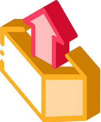 box container with arrow agile element isometric vector image