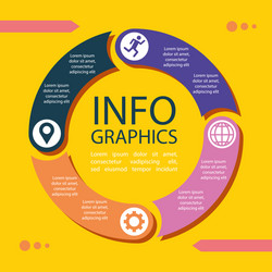 Infographic circular element and layout vector