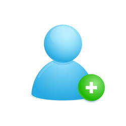 add user icon for apps messengers and calls vector image