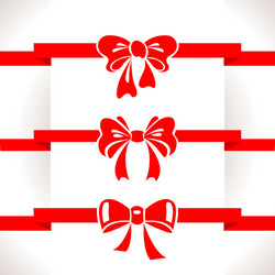 Bow set Royalty Free Vector Image - VectorStock