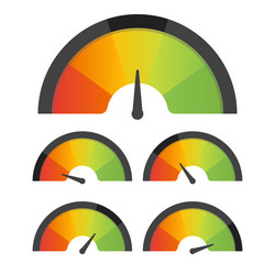 3d scale risk meter indicators speedometer Vector Image