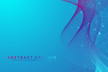geometric abstract background with connected lines vector image