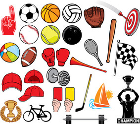 Sports Icons Collection Vector Image