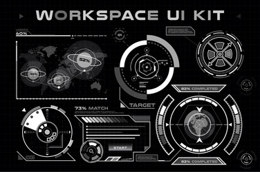 ui hud infographic interface web elements vector image