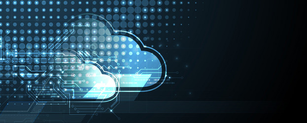 cloud concept technology background and network vector image