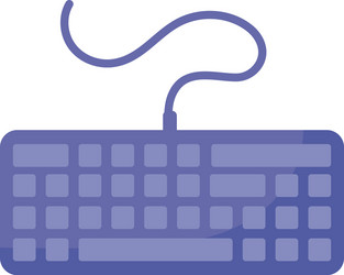 computer keyboard on white background vector