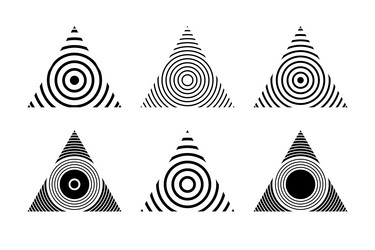 Geometric Triangle Patterns vector image