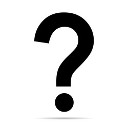 question icon mark with shadow help or ask bubble vector image