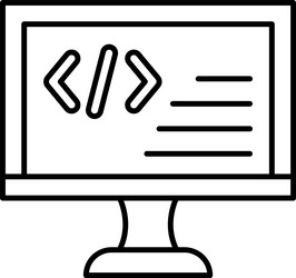 coding line icon design vector image