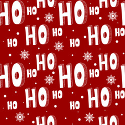 Ho-ho-ho-ho-seamless pattern cute christmas vector