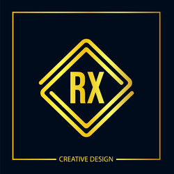Initial letter rx logo template design Royalty Free Vector