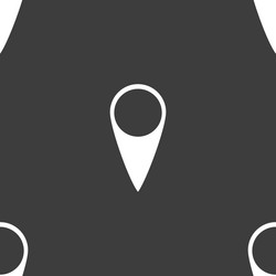 Map pointer icon gps location symbol seamless vector