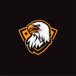 Eagle shield logo design template Royalty Free Vector Image