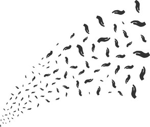 hand source stream vector image