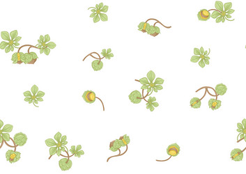 Hazelnut decorative motif seamless pattern vector