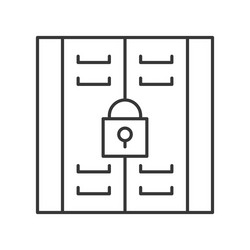 Locker icon astorage compartment line style vector