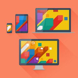 user interface on digital devices vector image