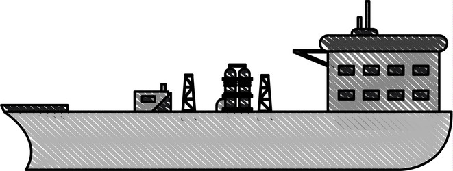 color blurred stripe boat cargo with platform vector