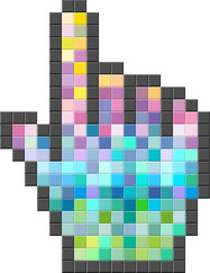 colorful pixelated computer cursor vector