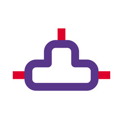 Integration hub three way isolated on a white vector
