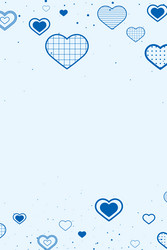 lovely border decorated with hearts vector