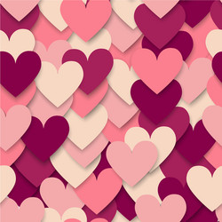 Red Confetti Heart Pattern vector