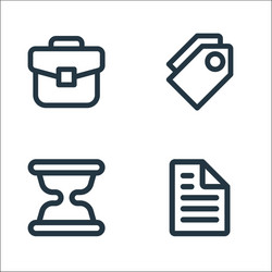 user interface line icons linear set quality vector image
