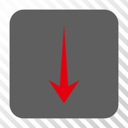 Arrow down rounded square button vector