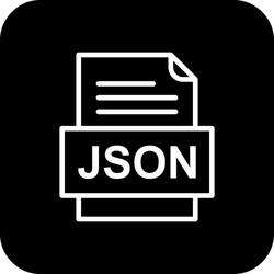 json file document icon vector image