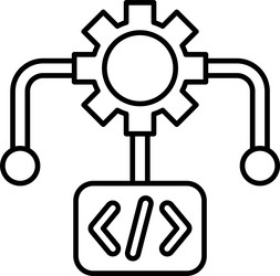 algorithm line icon design vector image