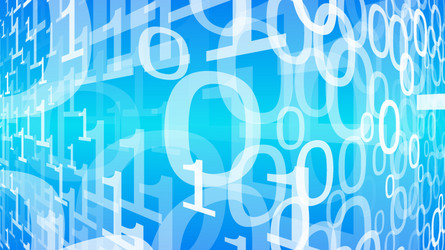 Binary computer digits cloud computing symbol vector