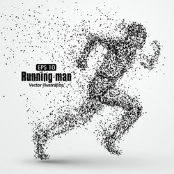Dynamic Runner Particle Burst vector image