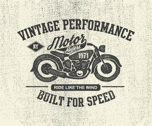 hand drawn vintage motorcycle Vector Image