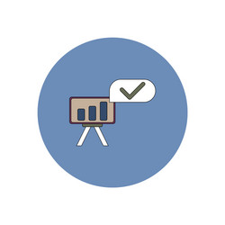 in flat design of column chart vector image