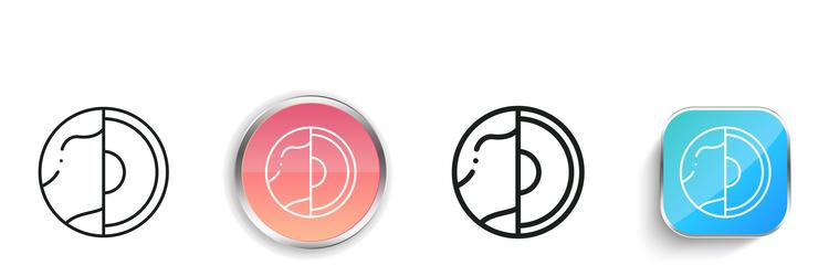 layer icon thin linear regular and button style vector image
