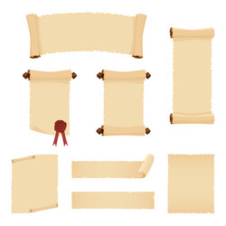 Old Parchment Scrolls & Paper vector image