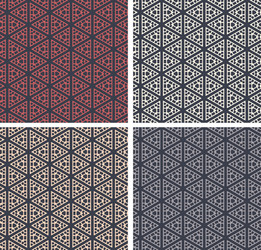 set of colorful geometric pattern background vector image