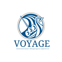 voyage shipping logo Vector Image