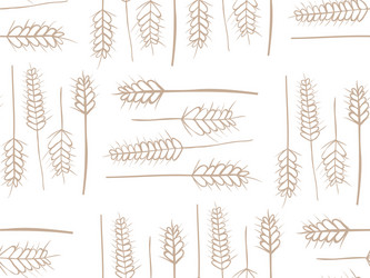 Wheat Stem Seamless Pattern vector image