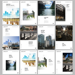 A4 brochure layout covers design templates vector