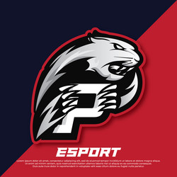 Panther Esports Logo - Initial P Vector Image