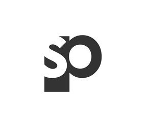 sp creative geometric initial based modern Vector Image