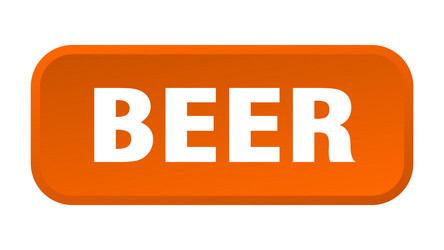 beer button square 3d push vector image