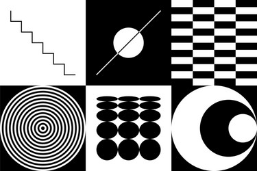black and white abstract pattern design vector image