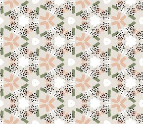 Colorful seamless pattern in boho style vector