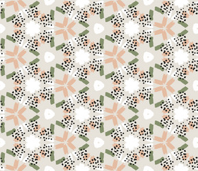 Colorful seamless pattern in boho style vector