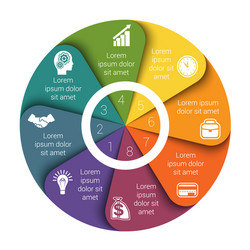 Data Analysis Pie Chart Infographic vector image